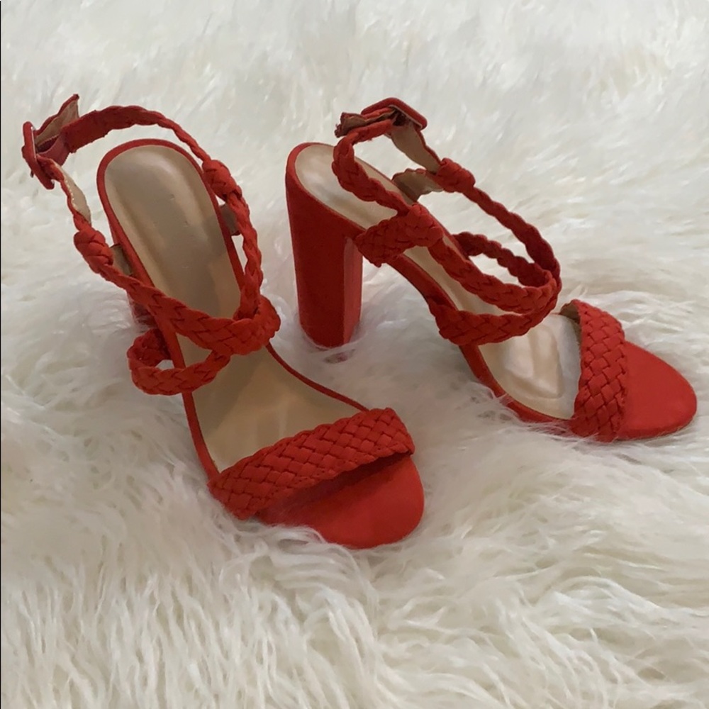 Red Strapy Heels